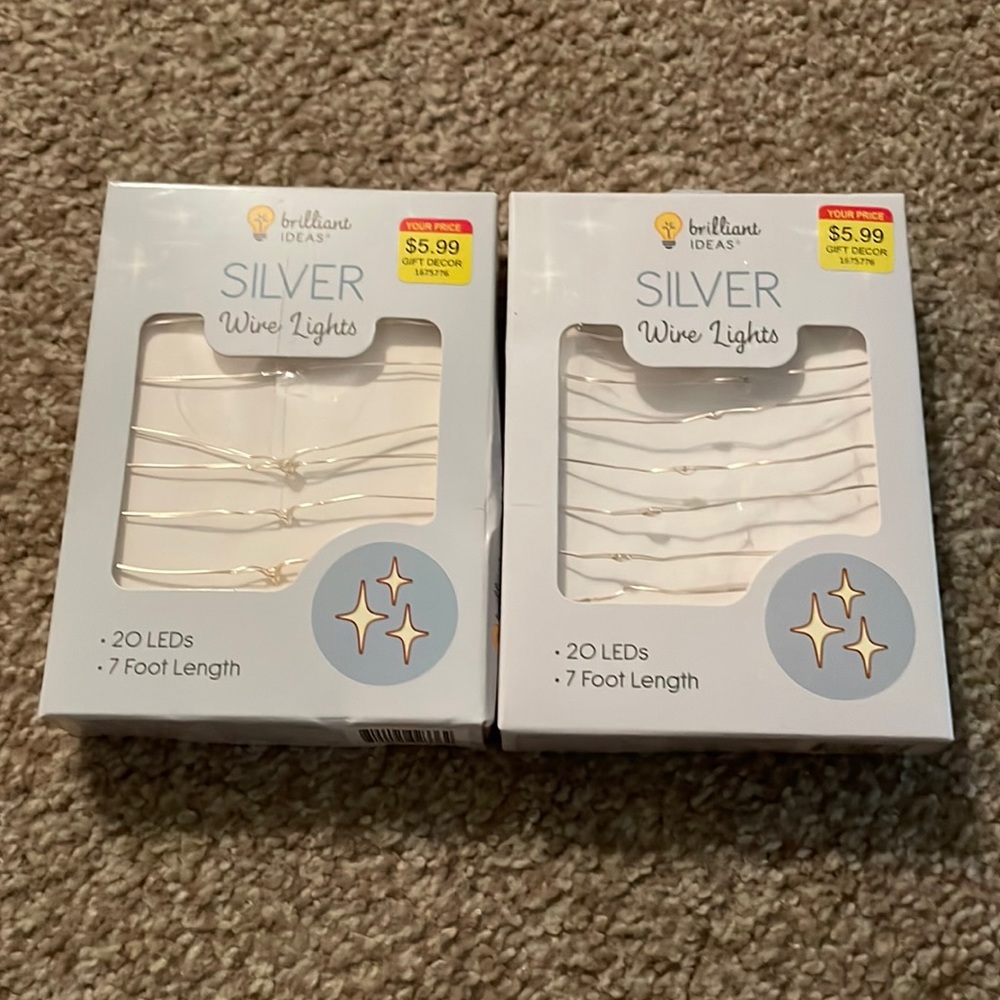 LED wire lights 20 LEDs, 7ft length